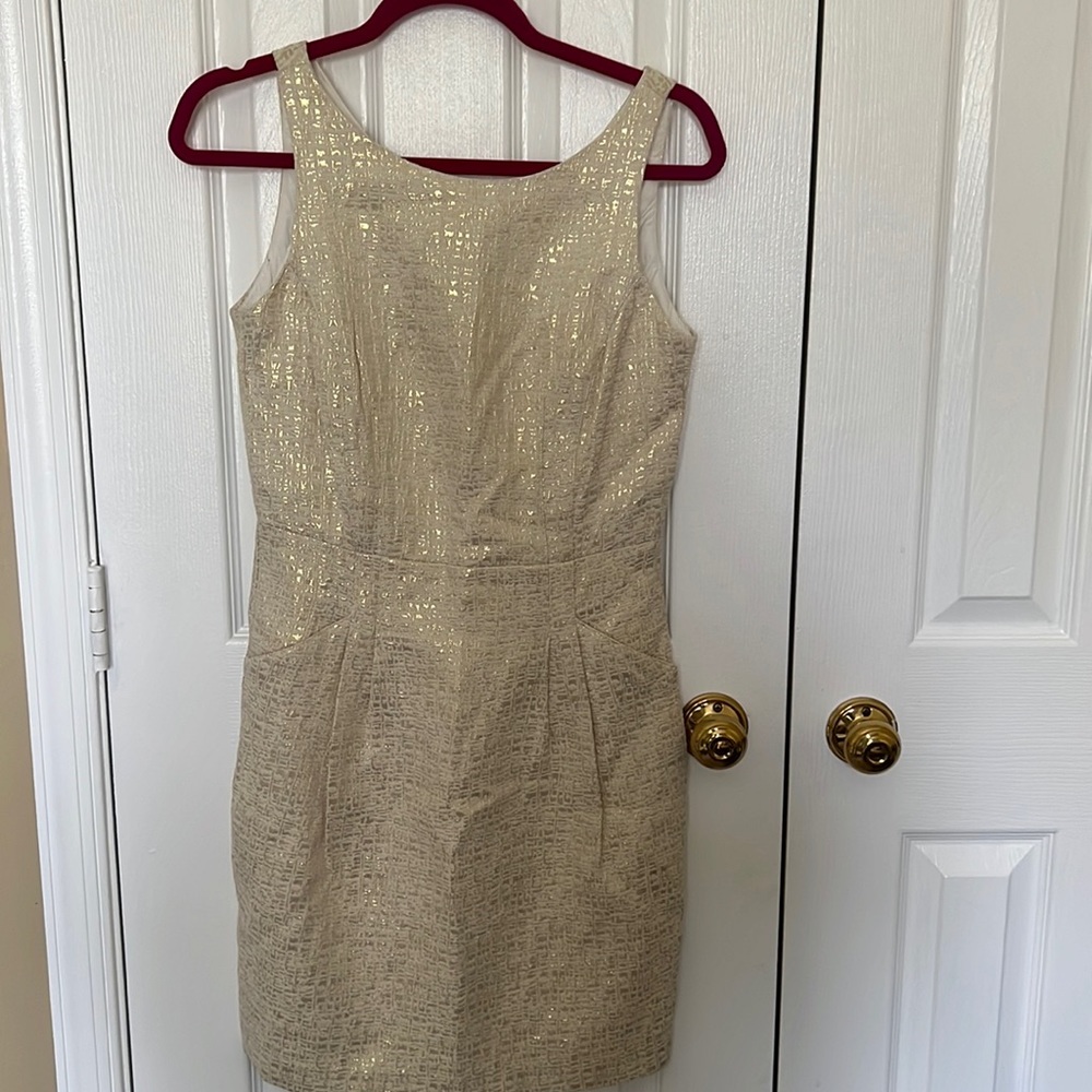 Shimmery dress with pockets